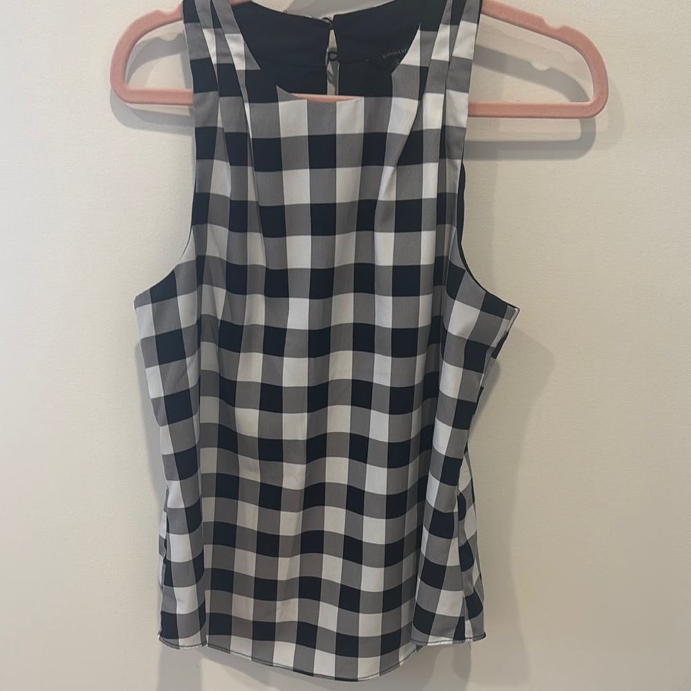 Banana Republic Checkered Business Top